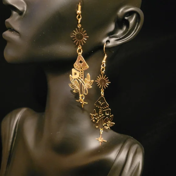 2/$20 Celestial Mushroom Earrings - Picture 3 of 3